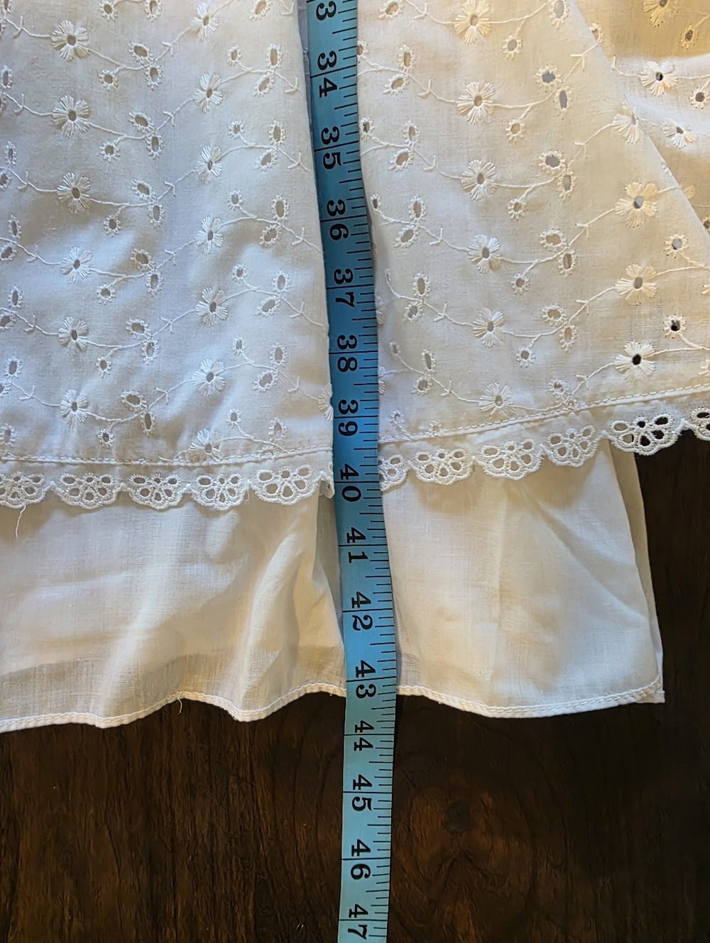 Vintage Lanz Original White Eyelet Midi Dress Cottagecore Bridal - Small - NWOT! - Picture 9 of 11